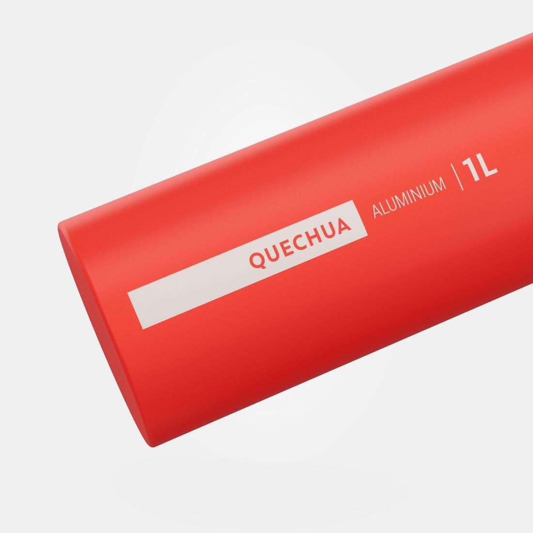 Hiking Flask Mh500 Quick-Open Cap 1 Litre Aluminium, Red, No Color, large image number 2