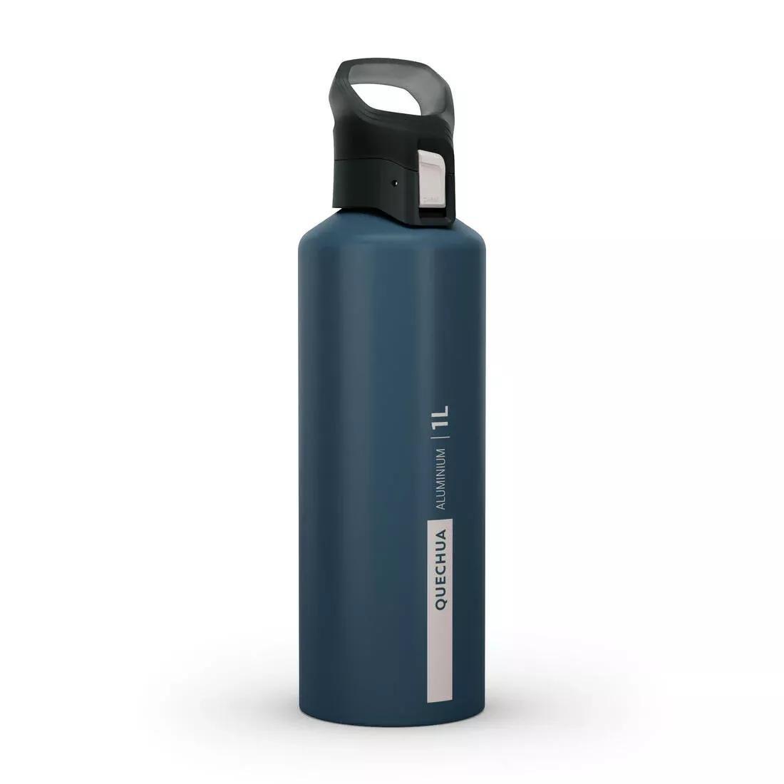 Hiking Flask Mh500 Quick-Open Cap 1 Litre Aluminium, Red, No Color, large image number 4