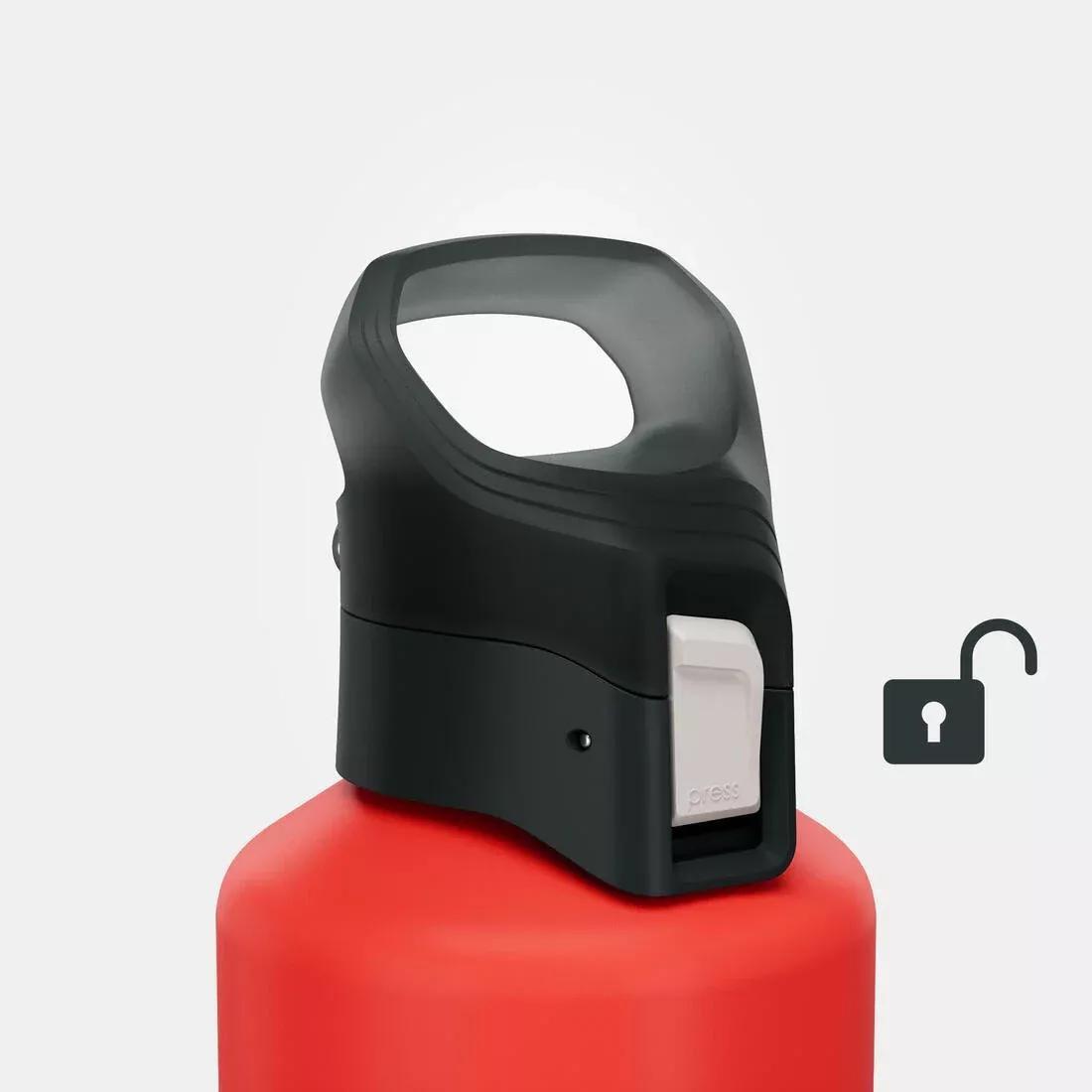 Hiking Flask Mh500 Quick-Open Cap 1 Litre Aluminium, Red, No Color, large image number 7