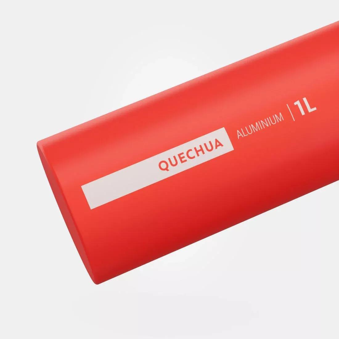 Hiking Flask Mh500 Quick-Open Cap 1 Litre Aluminium, Red, No Color, large image number 8