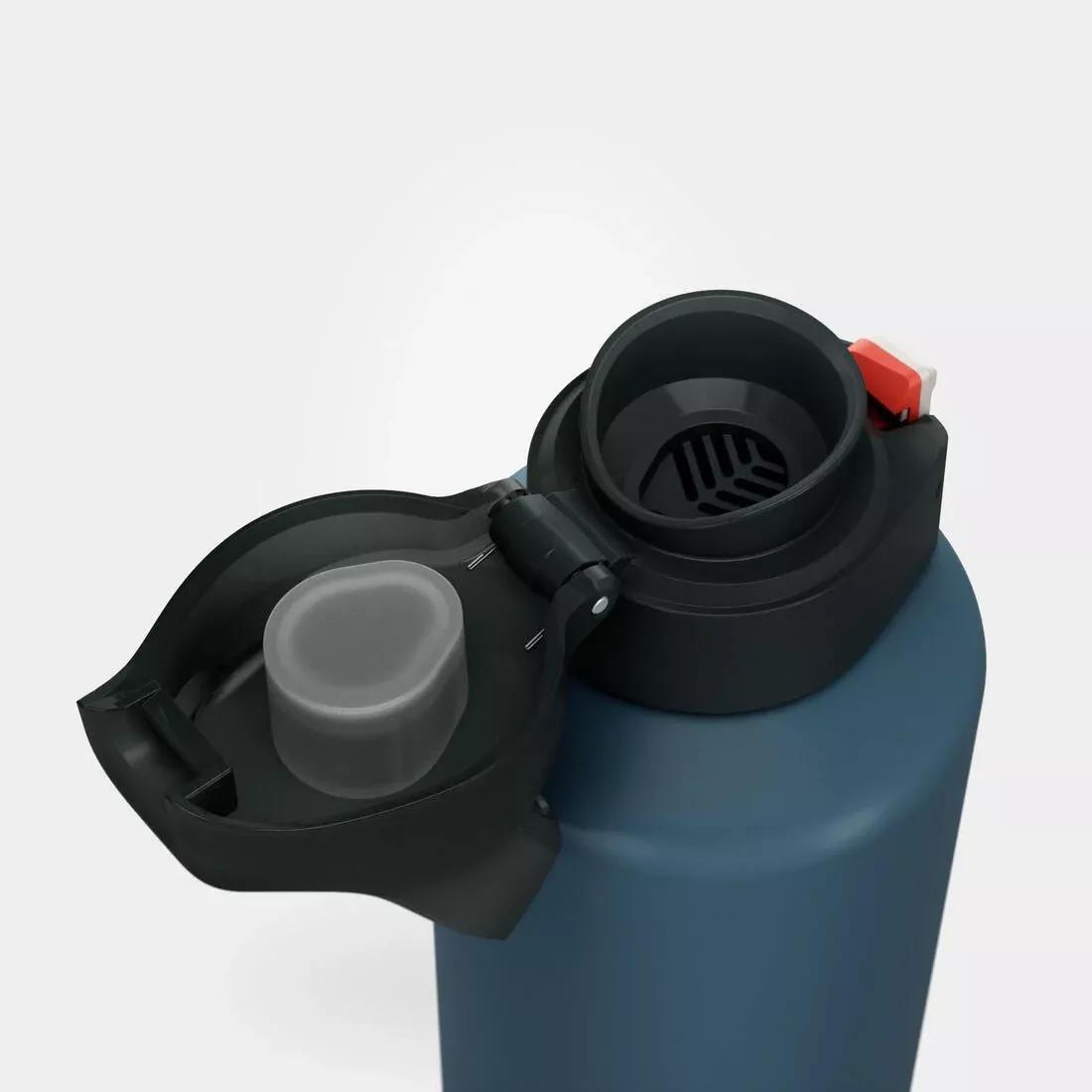Hiking Flask Mh500 Quick-Open Cap 1 Litre Aluminium, Red, No Color, large image number 8