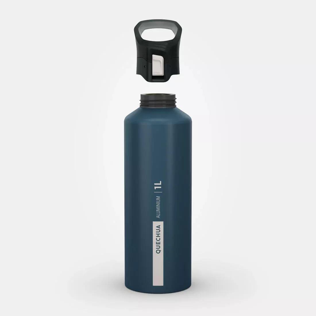 Hiking Flask Mh500 Quick-Open Cap 1 Litre Aluminium, Red, No Color, large image number 12