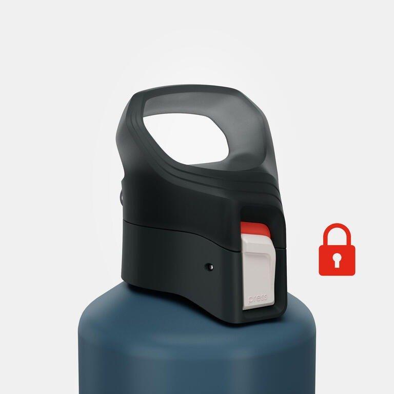 Hiking Flask Mh500 Quick-Open Cap 1 Litre Aluminium, Blue, No Color, large image number 5