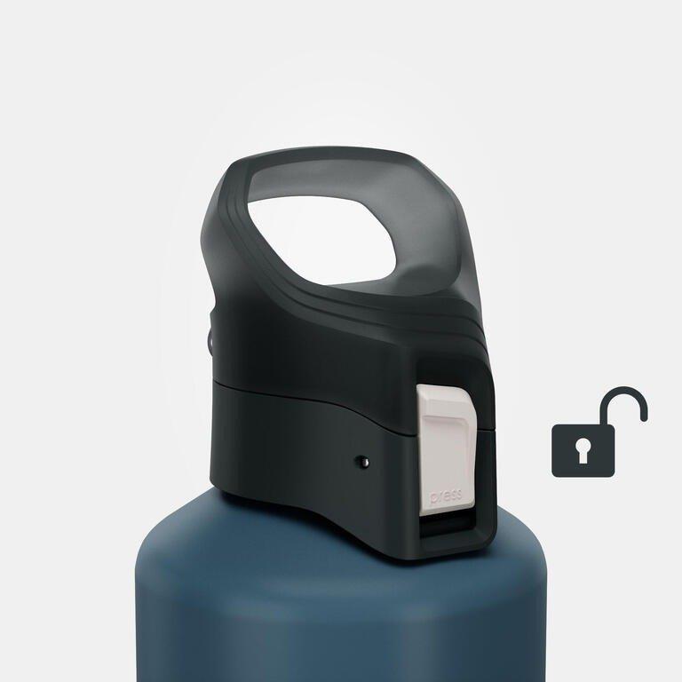 Hiking Flask Mh500 Quick-Open Cap 1 Litre Aluminium, Blue, No Color, large image number 6
