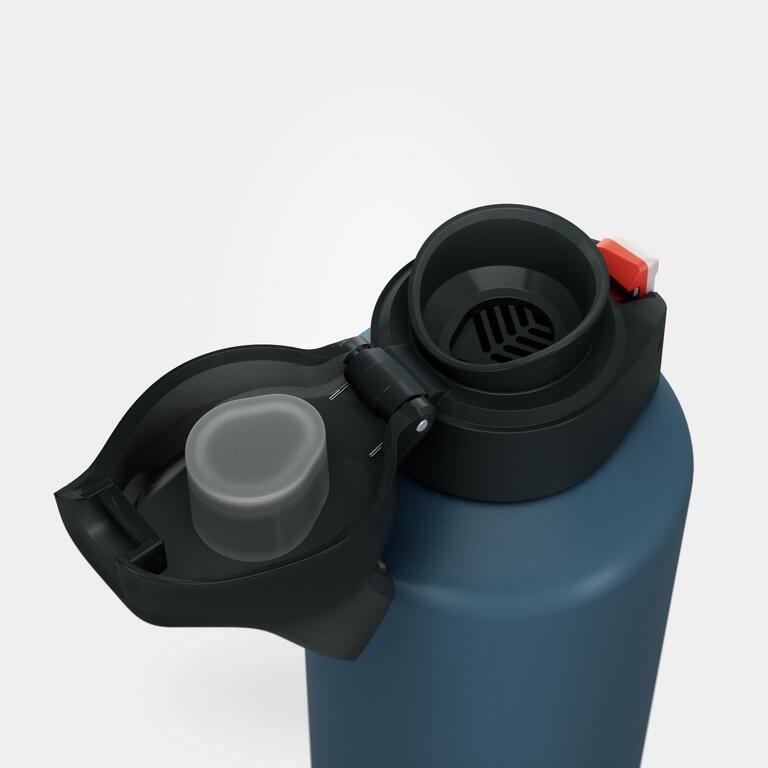 Hiking Flask Mh500 Quick-Open Cap 1 Litre Aluminium, Blue, No Color, large image number 8