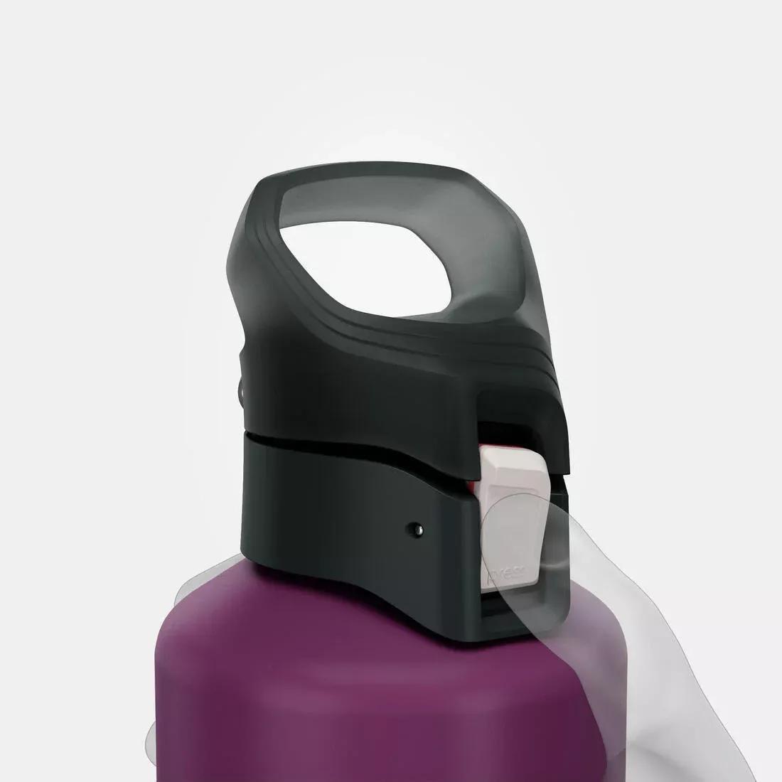 Quick-Open Cap 1 Litre Aluminium Hiking Flask - Mh500, Purple, No Color, large image number 13