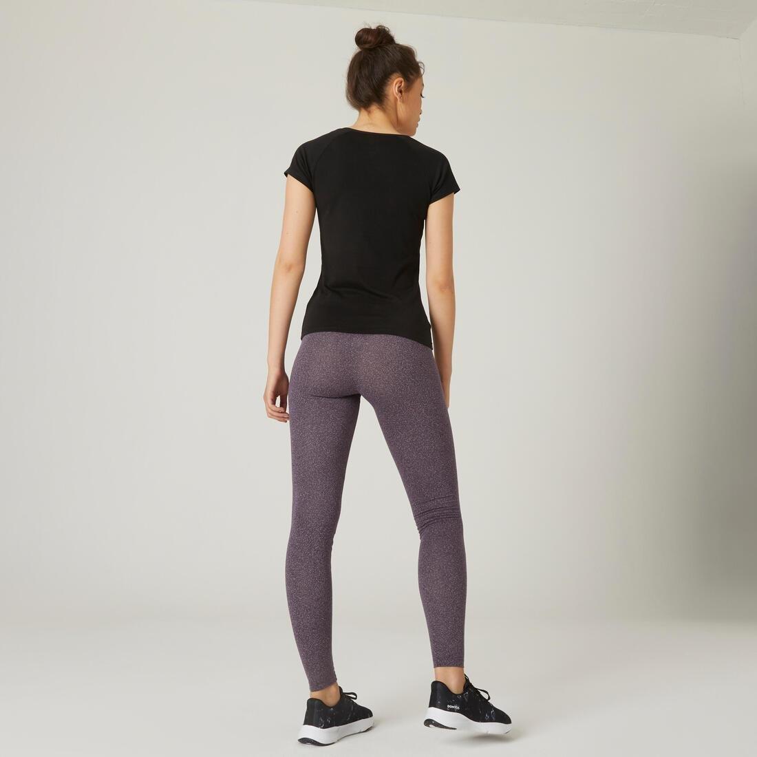 DOMYOS - Fitness Cotton Leggings Fit, Grey