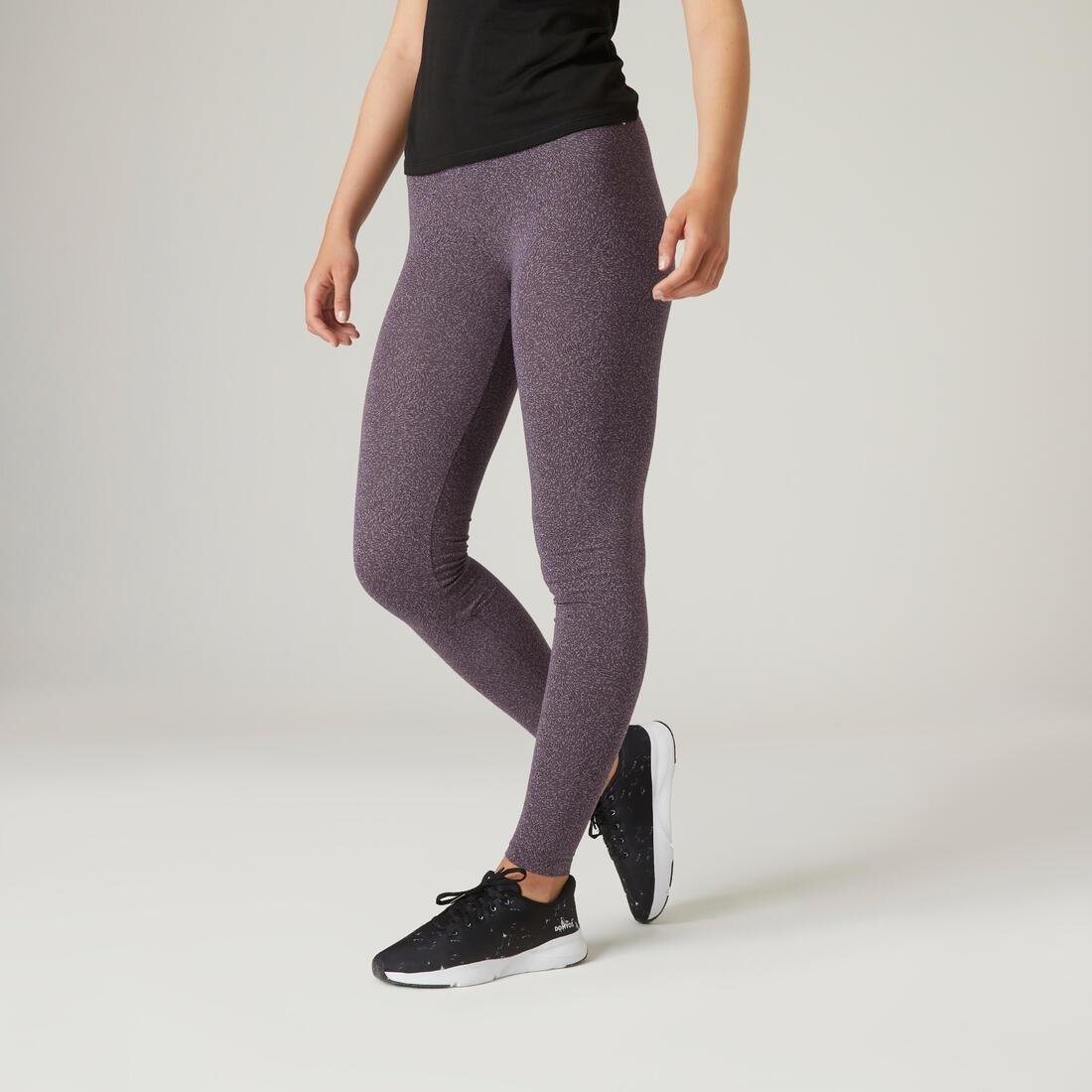 DOMYOS - Fitness Cotton Leggings Fit, Grey