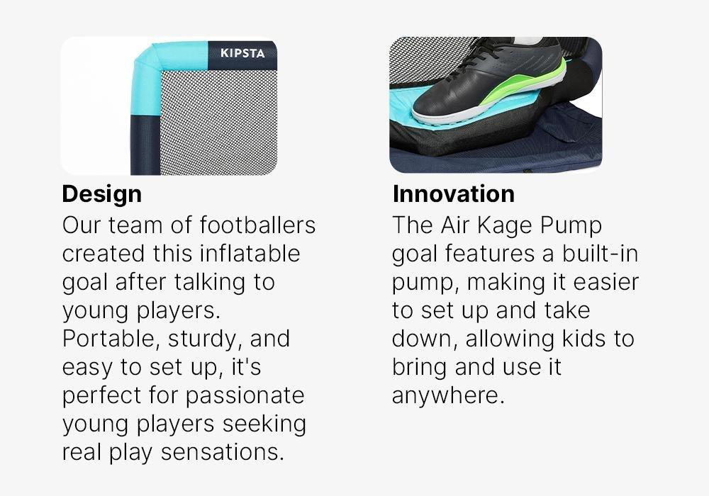 Inflatable Football Goal Air Kage Pump, Navy, No Color, large image number 17