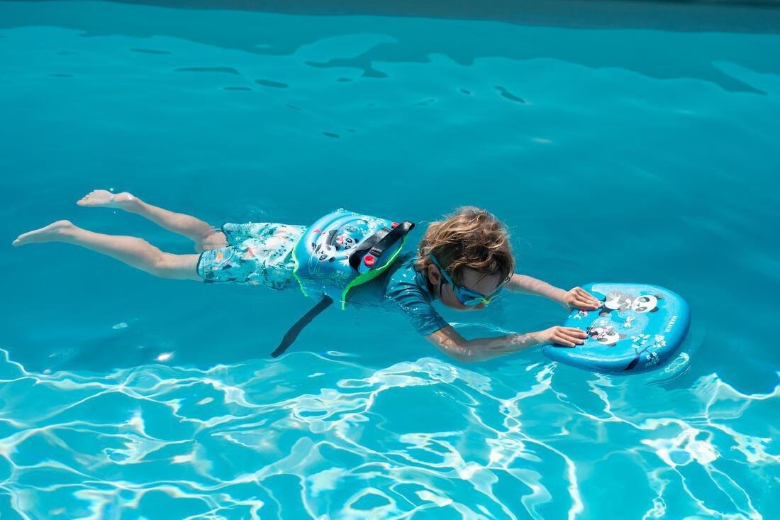 Kid's Swim Board With Strokes With Print Gigi, Cyan, No Color, large image number 5