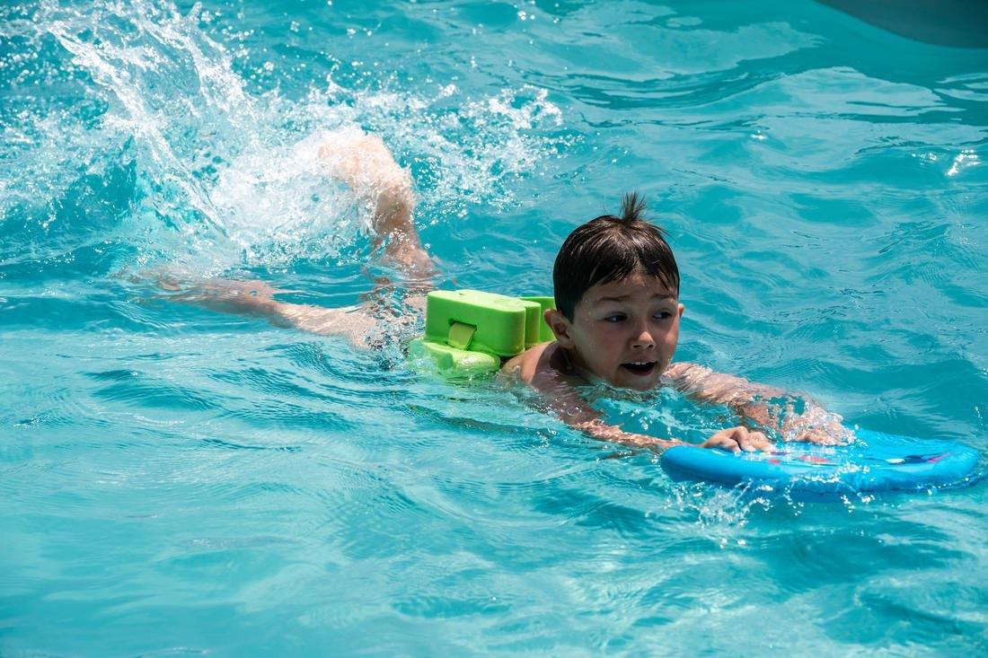 Kid's Swim Board With Strokes With Print Gigi, Cyan, No Color, large image number 14