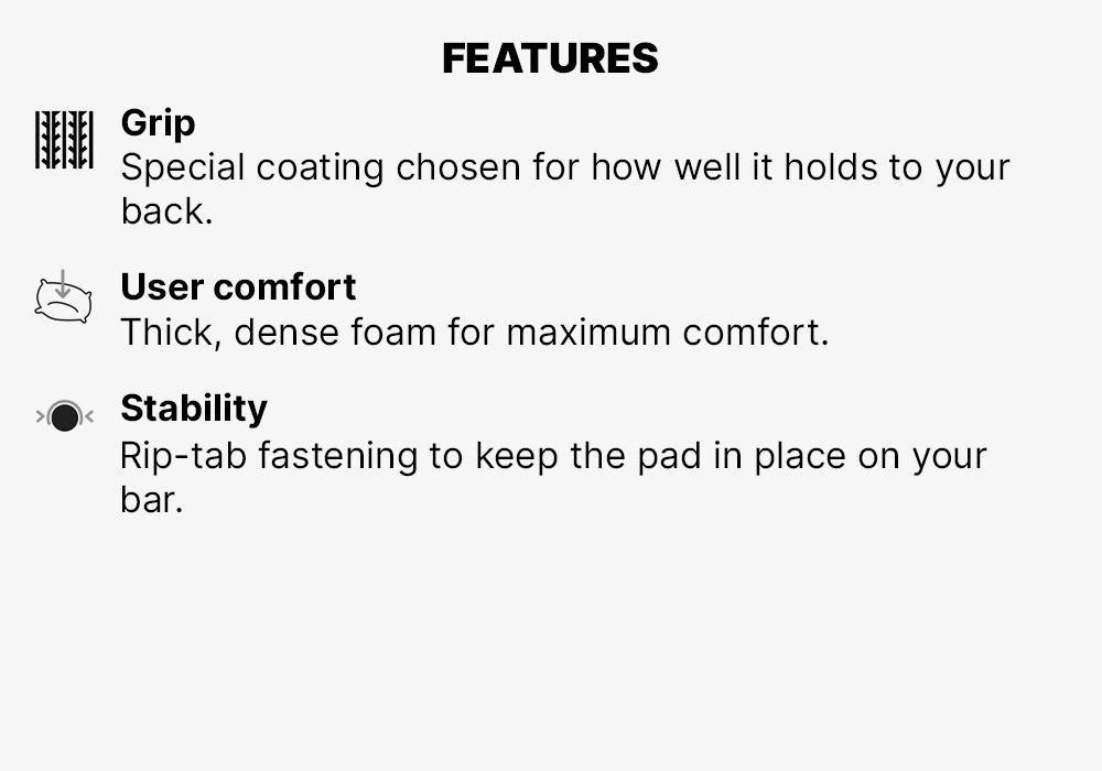 Weight Training Foam Rip-Tab Squat Pad, Black, No Color, large image number 6
