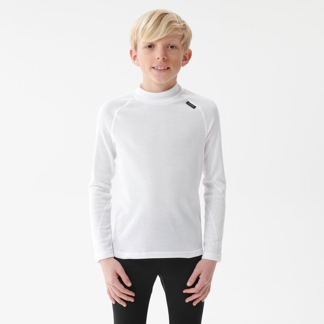 Kids Ski Base Layer Top - Bl 100, White, , large image number 1
