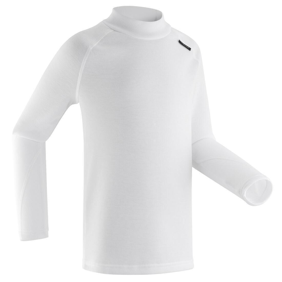 Kids Ski Base Layer Top - Bl 100, White, , large image number 4