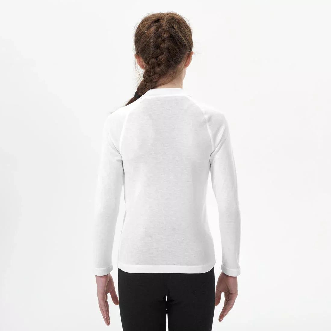 Kids Ski Base Layer Top - Bl 100, White, , large image number 10