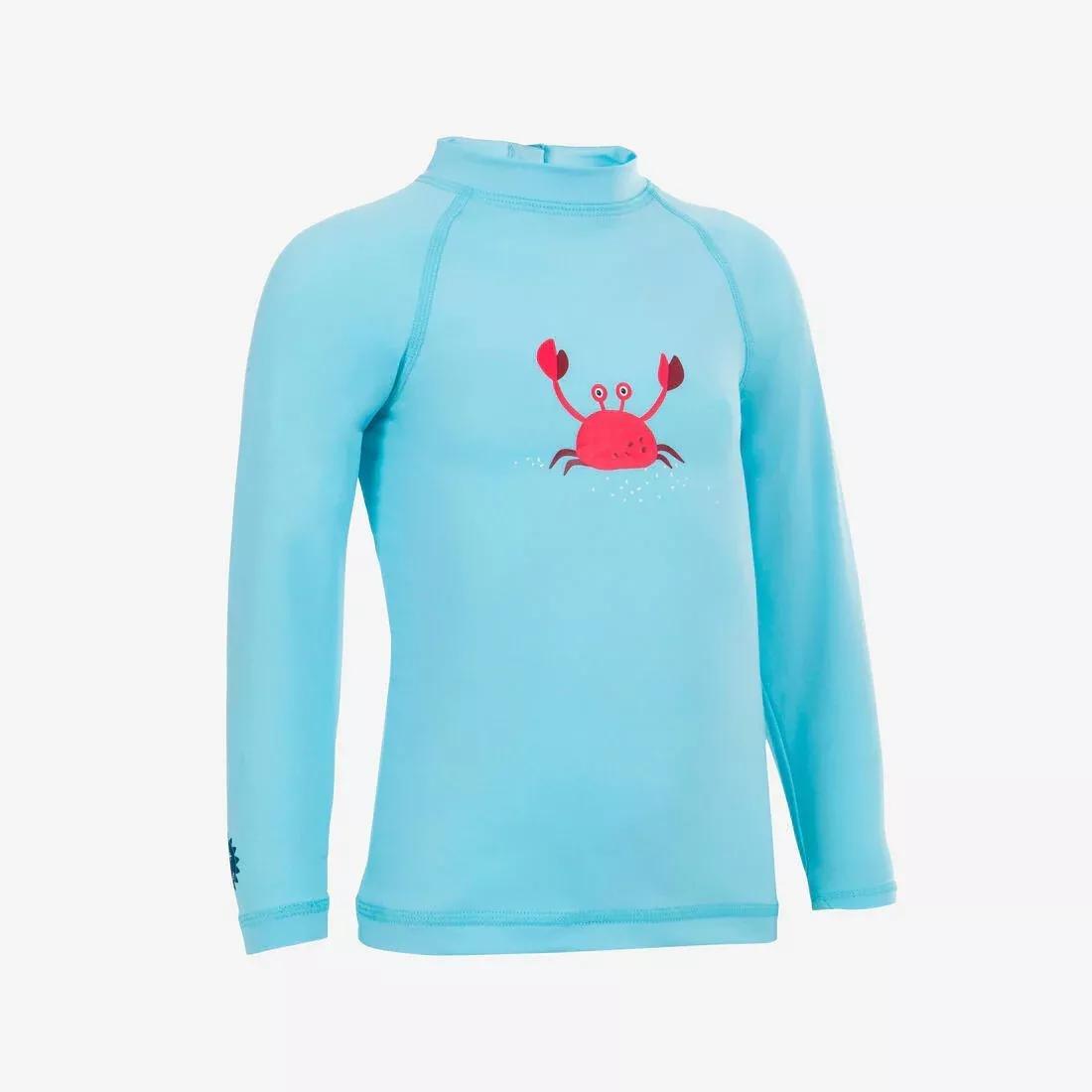 GirlsLong-Sleeve Uv-Protection T-Shirt, Fluo Pale Peach, , large image number 3
