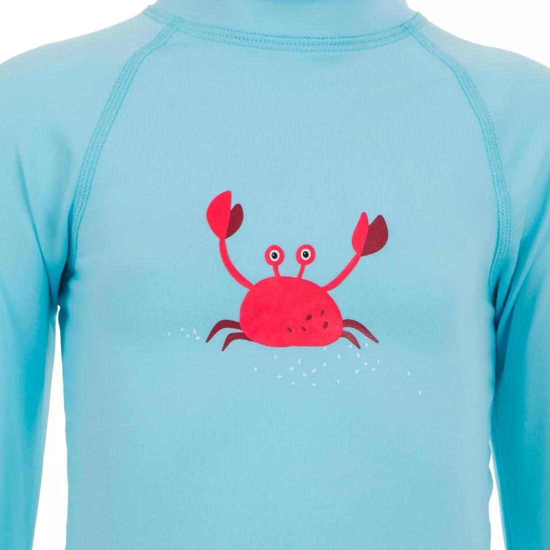 GirlsLong-Sleeve Uv-Protection T-Shirt, Fluo Pale Peach, , large image number 7
