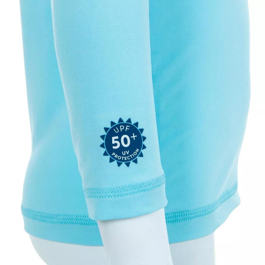 GirlsLong-Sleeve Uv-Protection T-Shirt, Fluo Pale Peach, , large image number 8