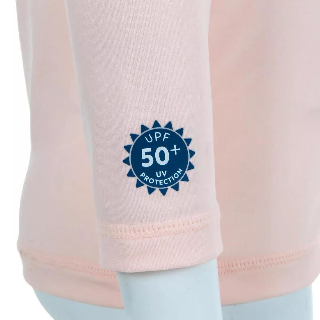 GirlsLong-Sleeve Uv-Protection T-Shirt, Fluo Pale Peach, , large image number 13