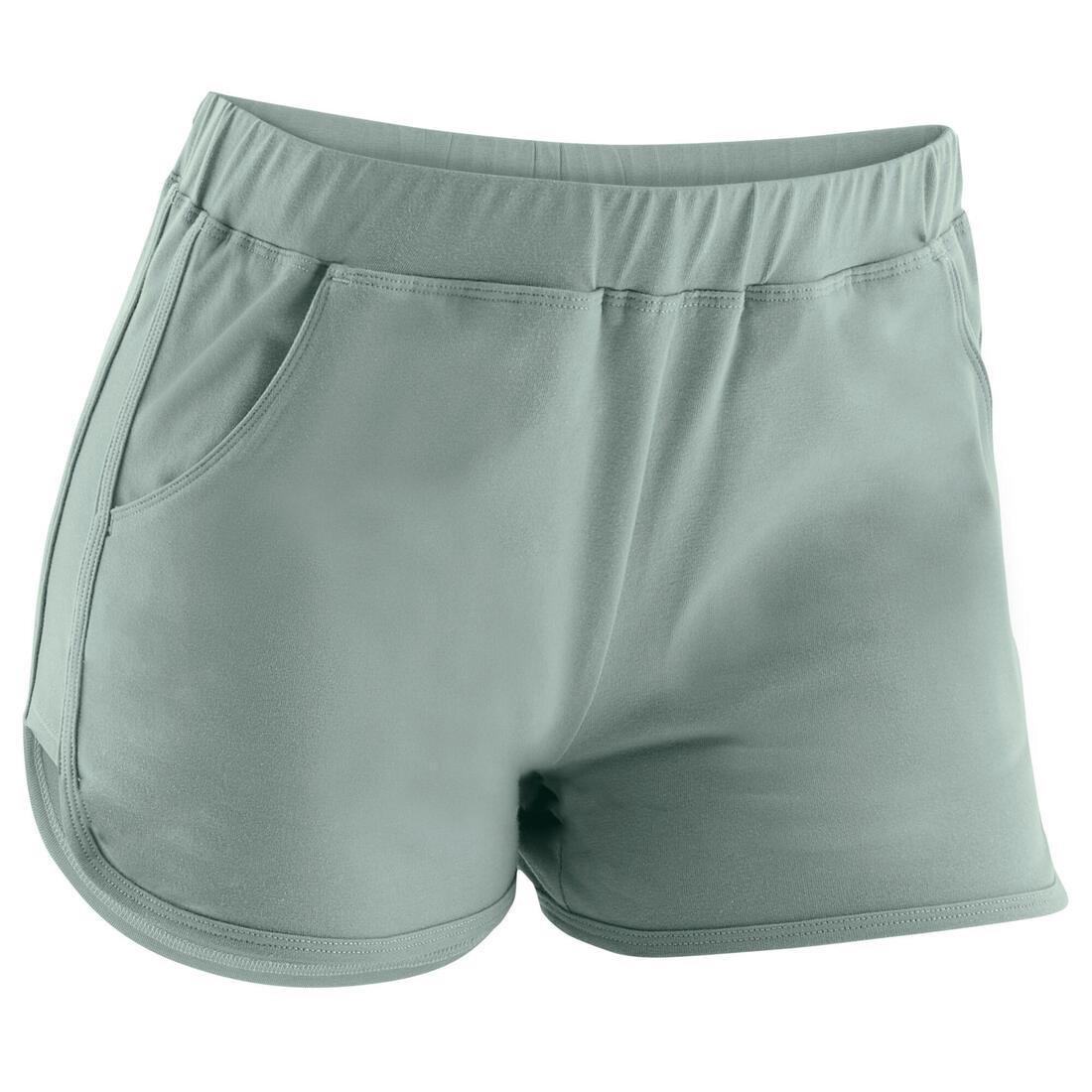Regular-Fit OrganicCottonFitness Shorts With Pockets, Verdigris, , large image number 4