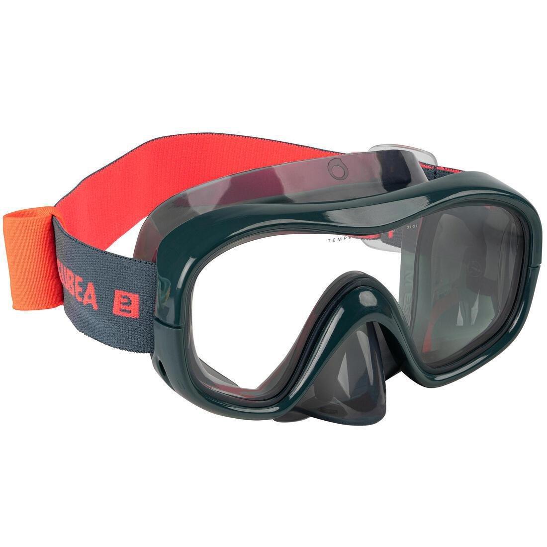 Diving Mask 100 Comfort Hazy, Blue, , large image number 2