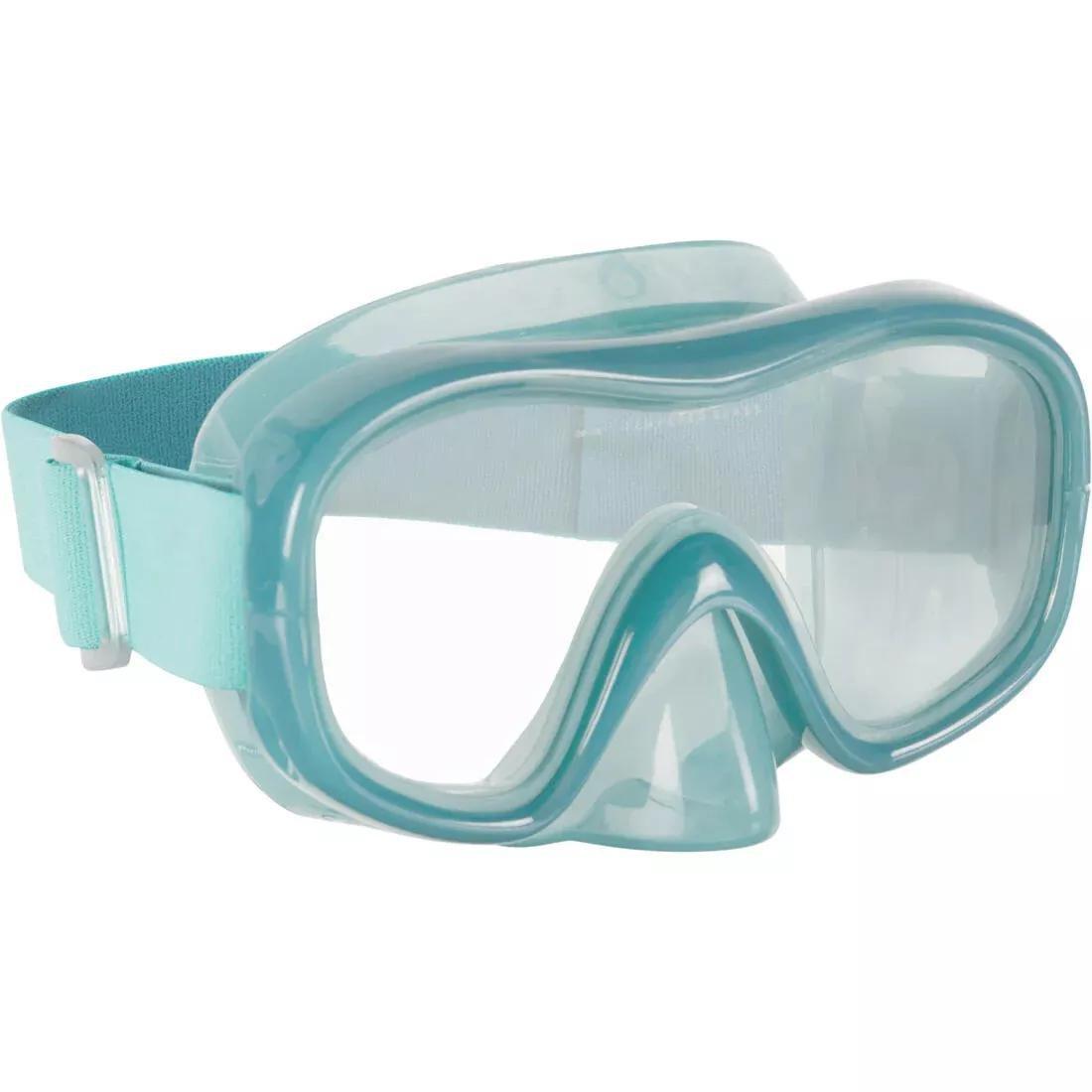 Diving Mask 100 Comfort Hazy, Blue, , large image number 3