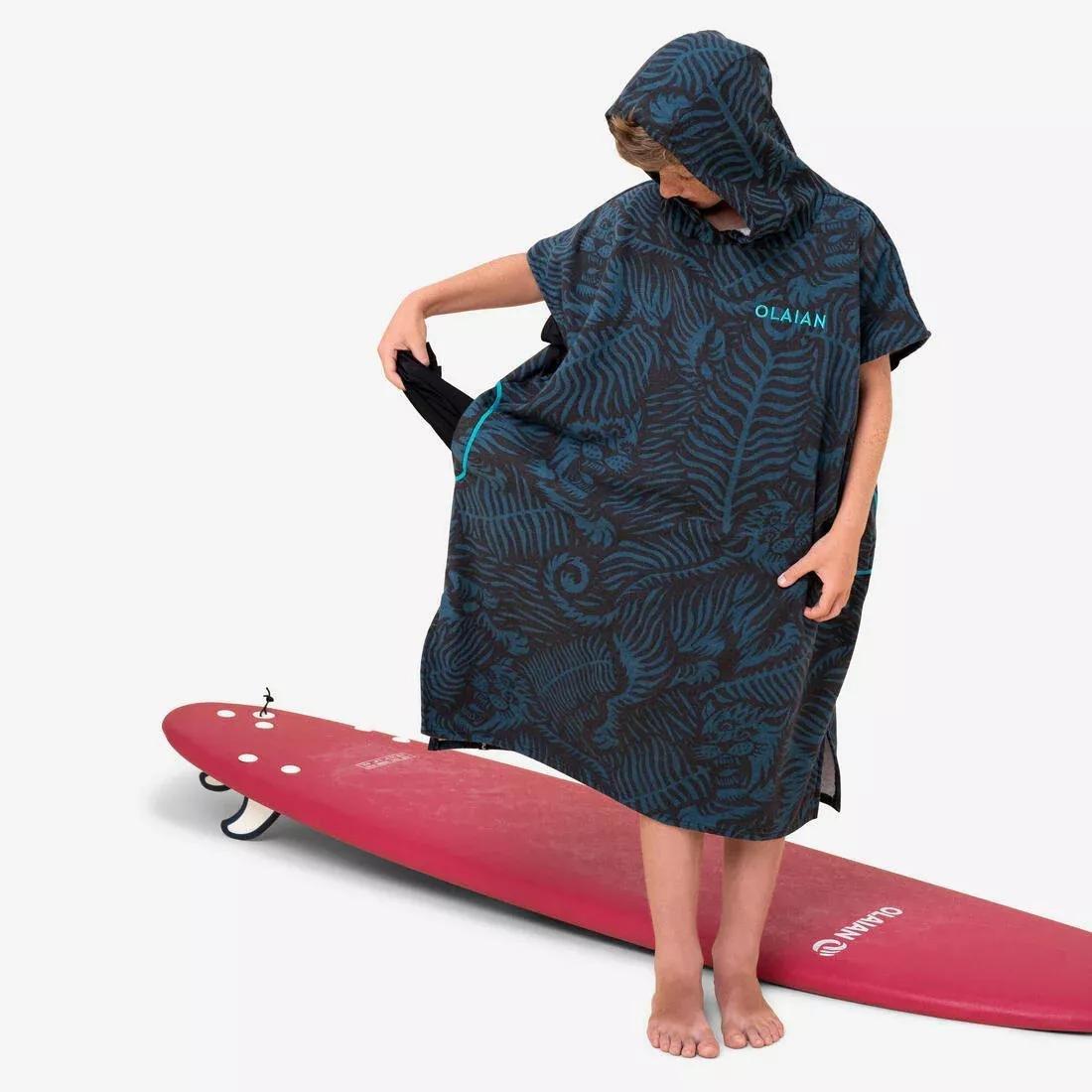 Kids Unisex Surf Poncho - 550, Black, No Color, large image number 0