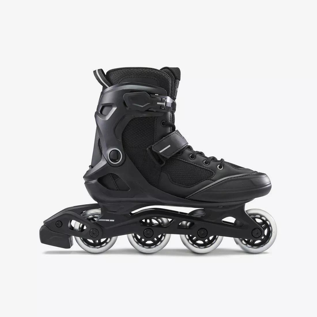 Adult Inline Fitness Skates FIT100 - Black/Silver, , large image number 0