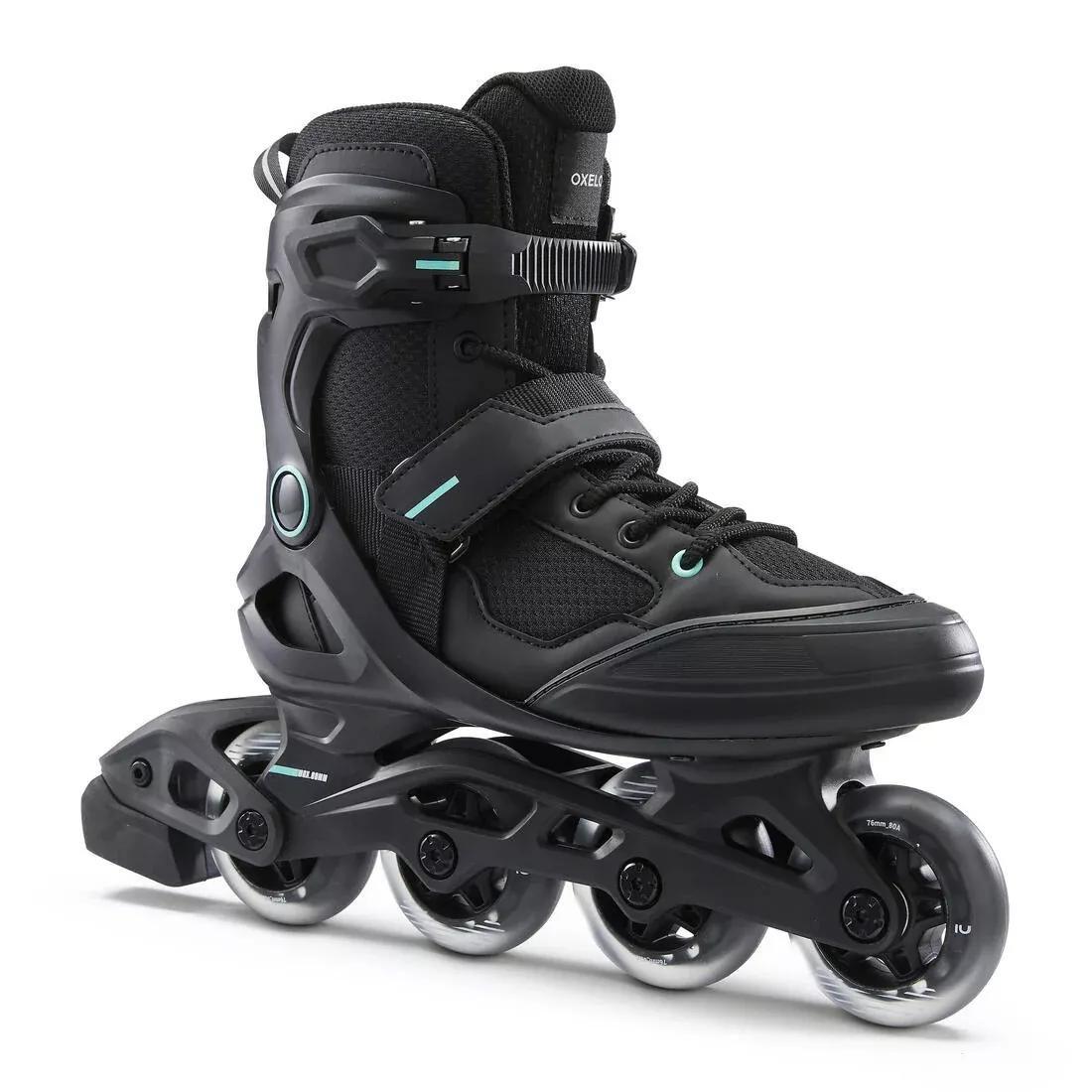 OXELO - Women Fit100 Inline Fitness Skates, Black