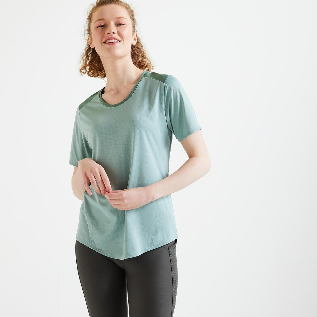 Fitted Fitness T-Shirt, Verdigris, No Color, large image number 0
