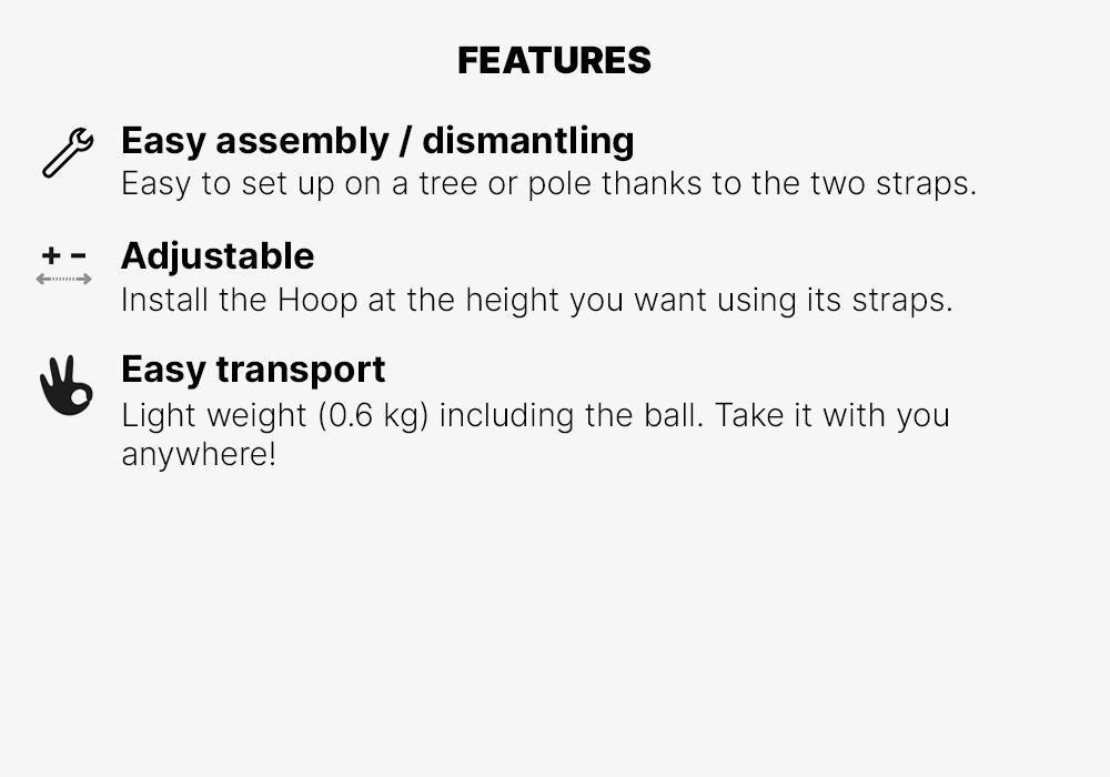 Hoop 100 Kids/Adult Portable Basketball Basket With Ball, No Color, large image number 15