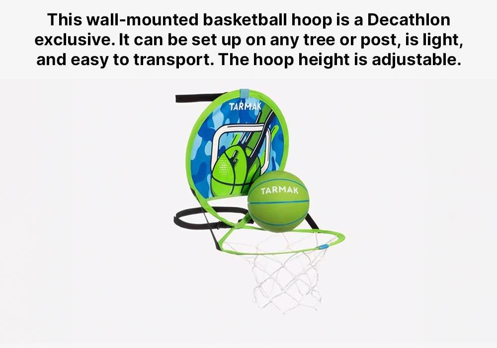 Hoop 100 Kids/Adult Portable Basketball Basket With Ball, No Color, large image number 18