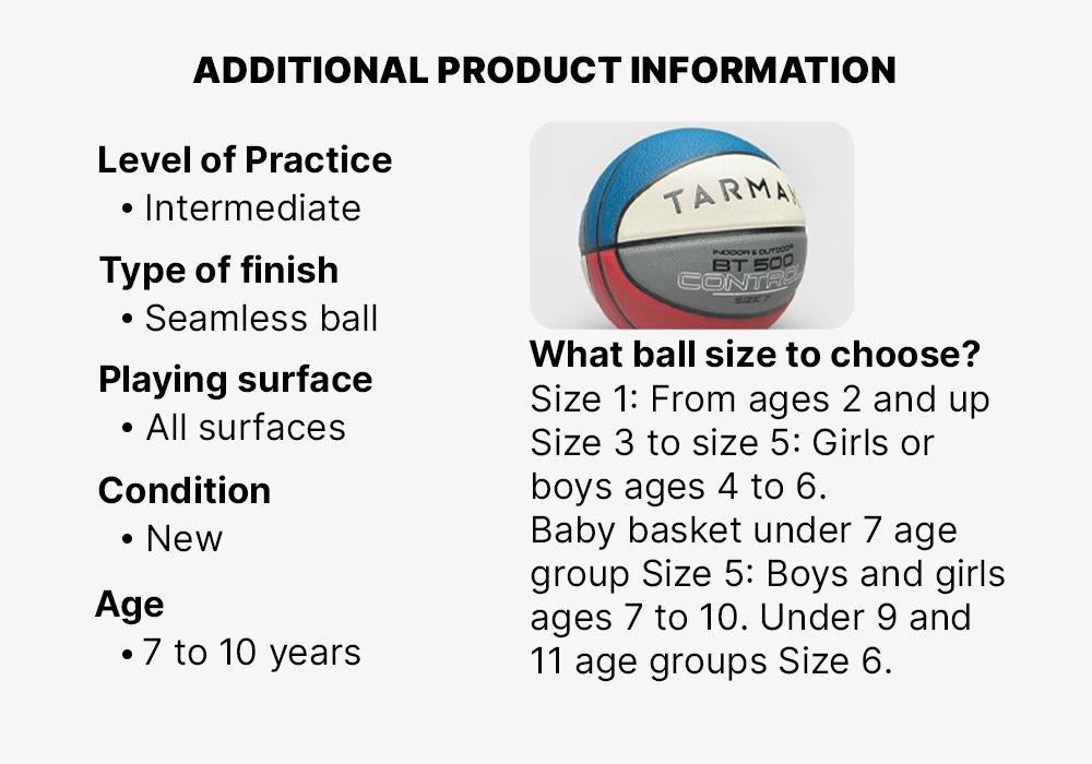 Boys/Men's Basketball BT500 - /Fiba., No Color, large image number 16