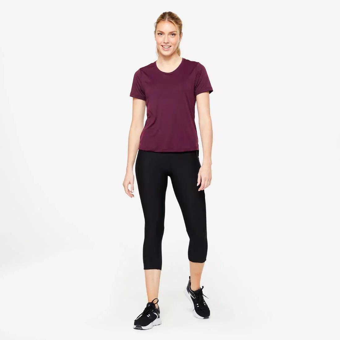 Women Fitness Cardio Short Leggings With Phone Pocket, Black, , large image number 2