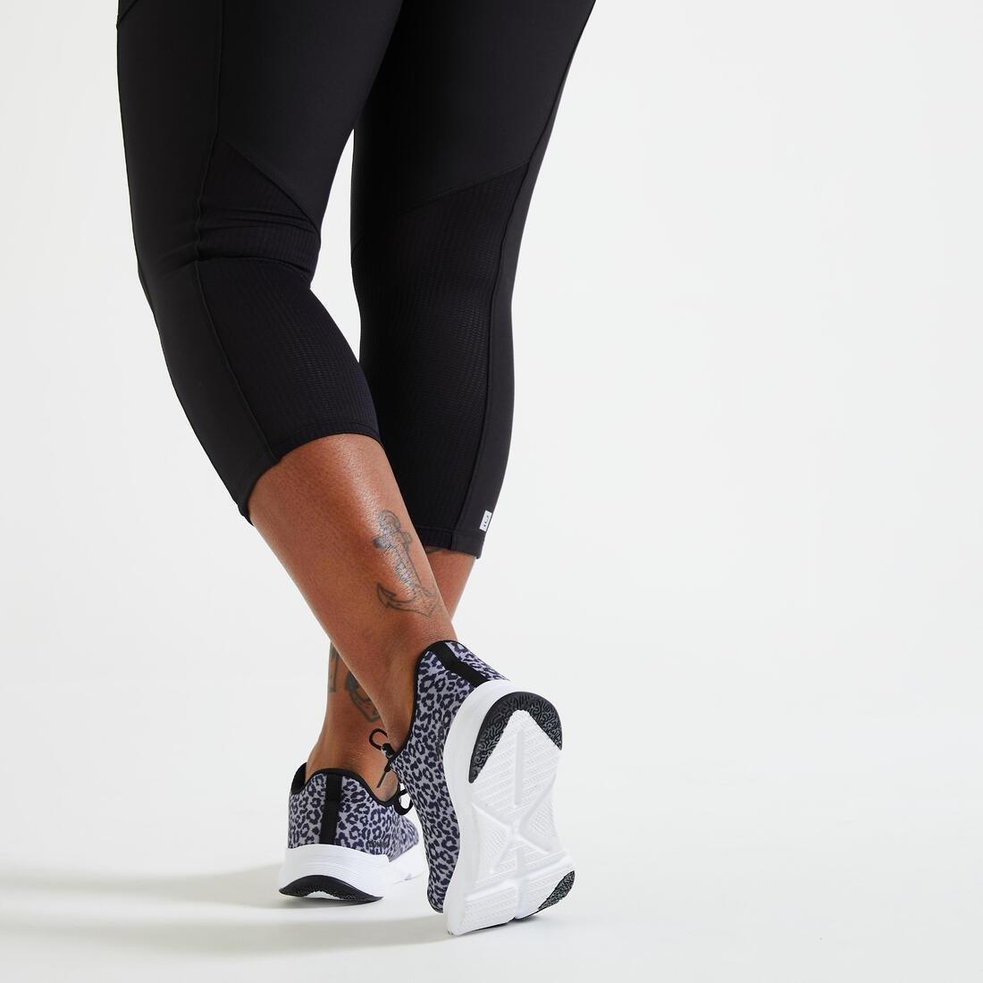 Women Fitness Cardio Short Leggings With Phone Pocket, Black, , large image number 11