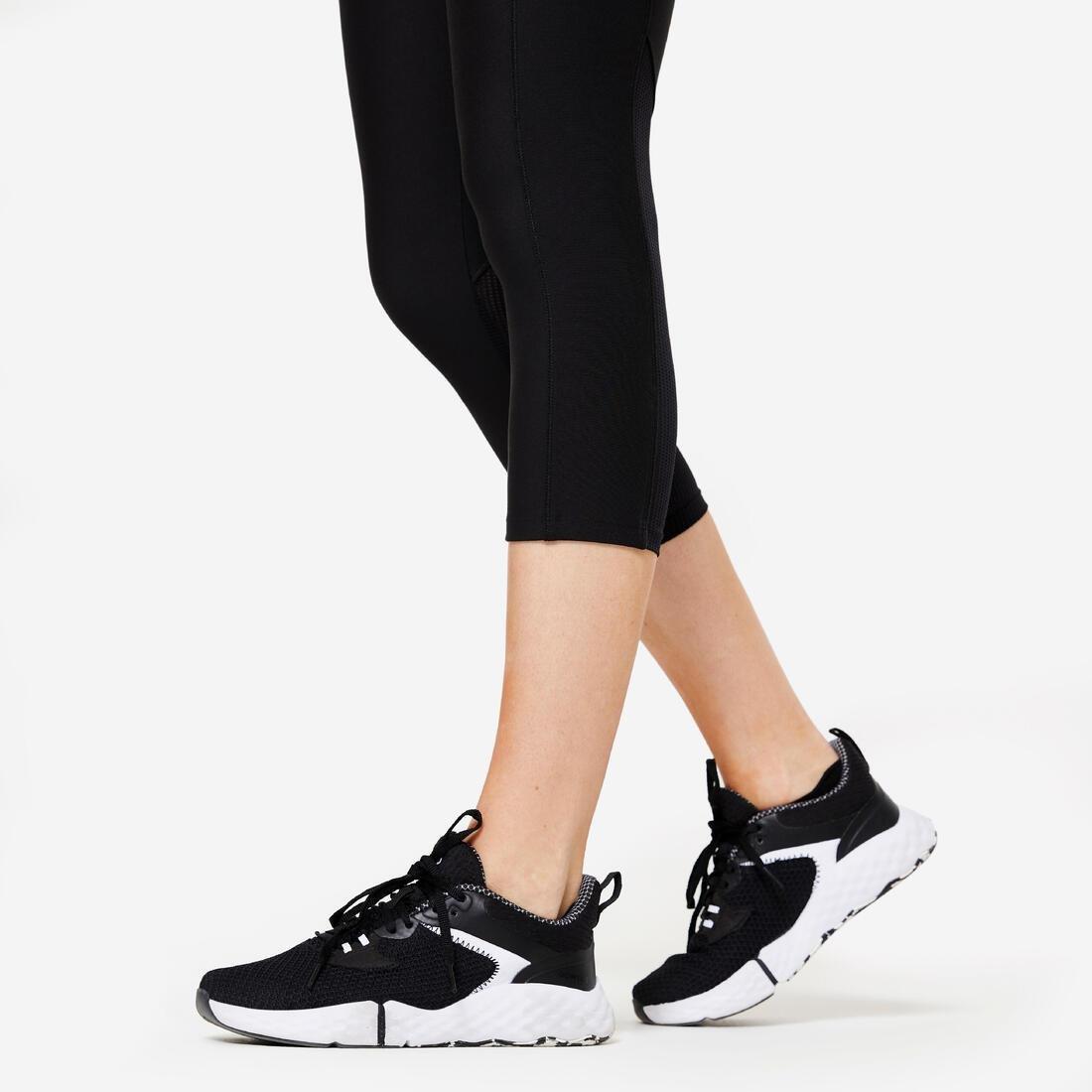 Short Fitness Leggings With Phone Pocket, Dark Petrol Blue, No Color, large image number 7