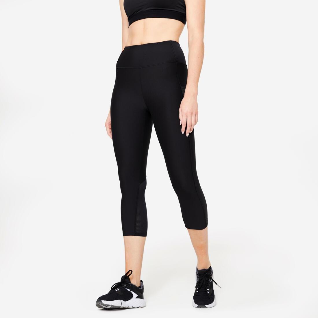 Short Fitness Leggings With Phone Pocket, Dark Petrol Blue, No Color, large image number 12