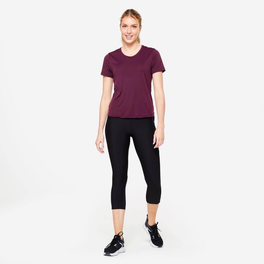 Short Fitness Leggings With Phone Pocket, Dark Petrol Blue, No Color, large image number 13
