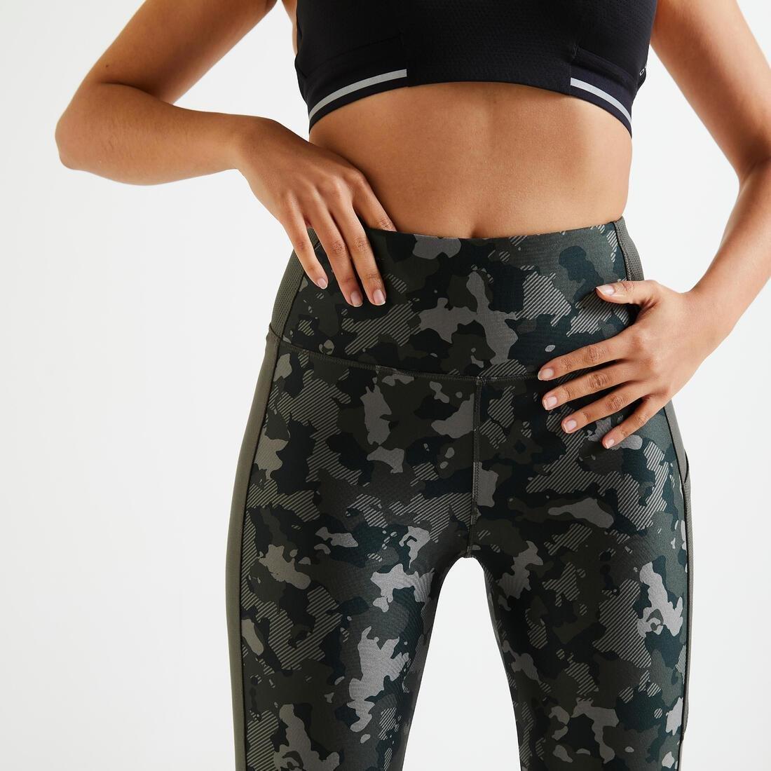 Women Fitness Cardio Leggings With Phone Pocket, Black, , large image number 1