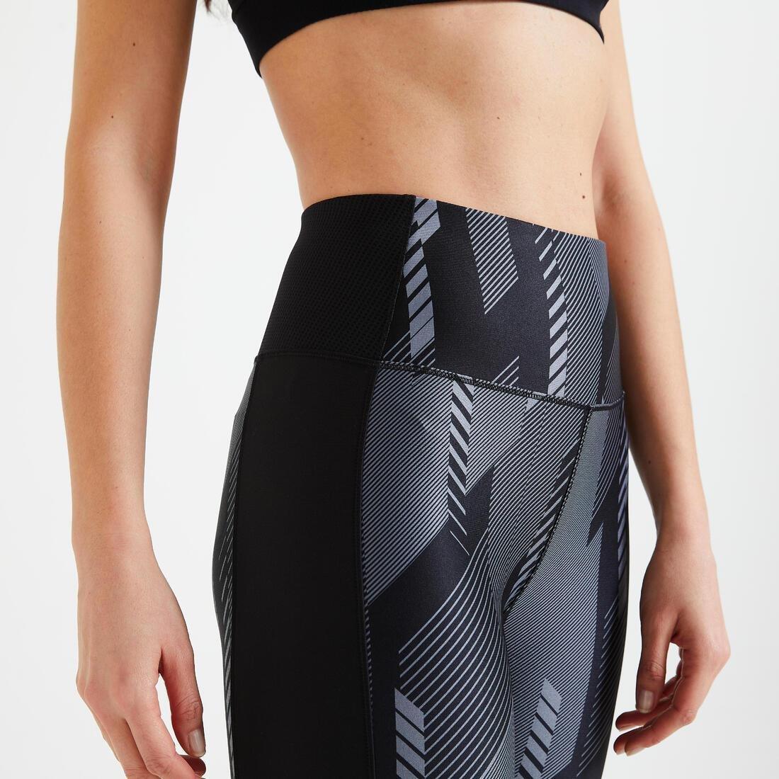 Women Fitness Cardio Leggings With Phone Pocket, Black, , large image number 3