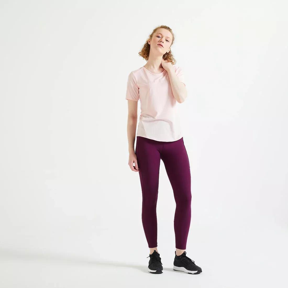 Women Fitness Cardio Leggings With Phone Pocket, Black, , large image number 7