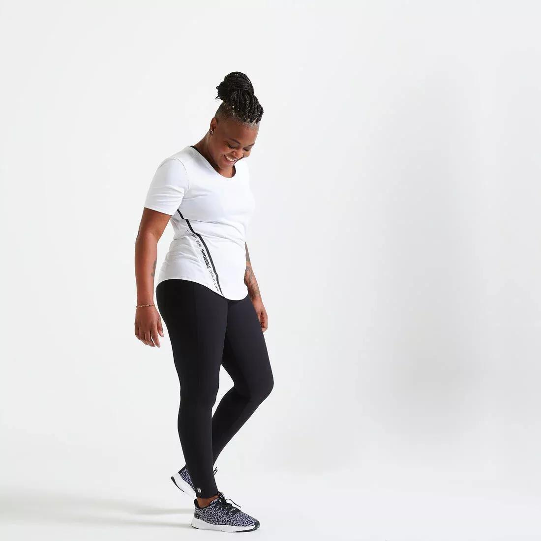Women Fitness Cardio Leggings With Phone Pocket, Black, , large image number 12
