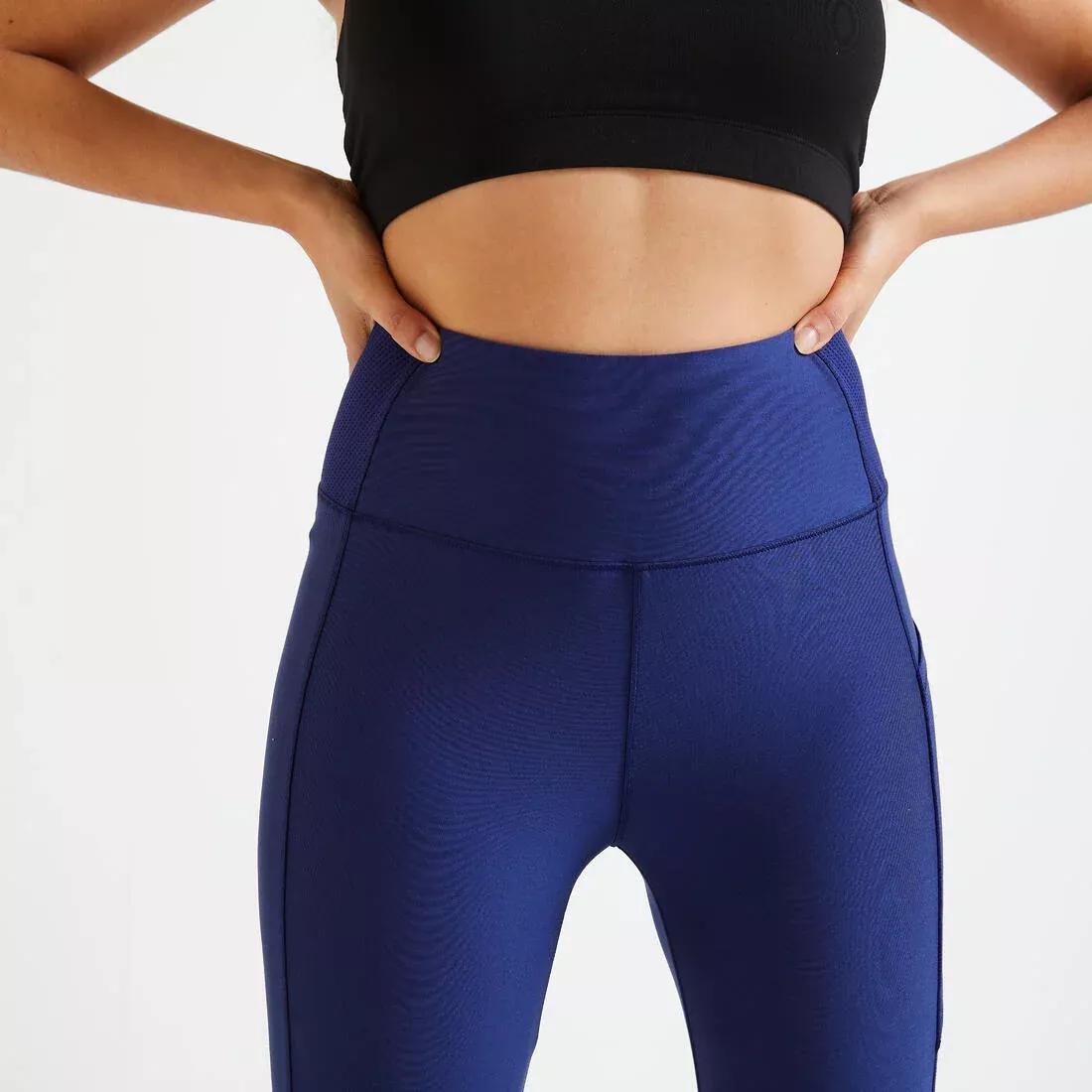 Women Fitness Cardio Leggings With Phone Pocket, Blue, No Color, large image number 10