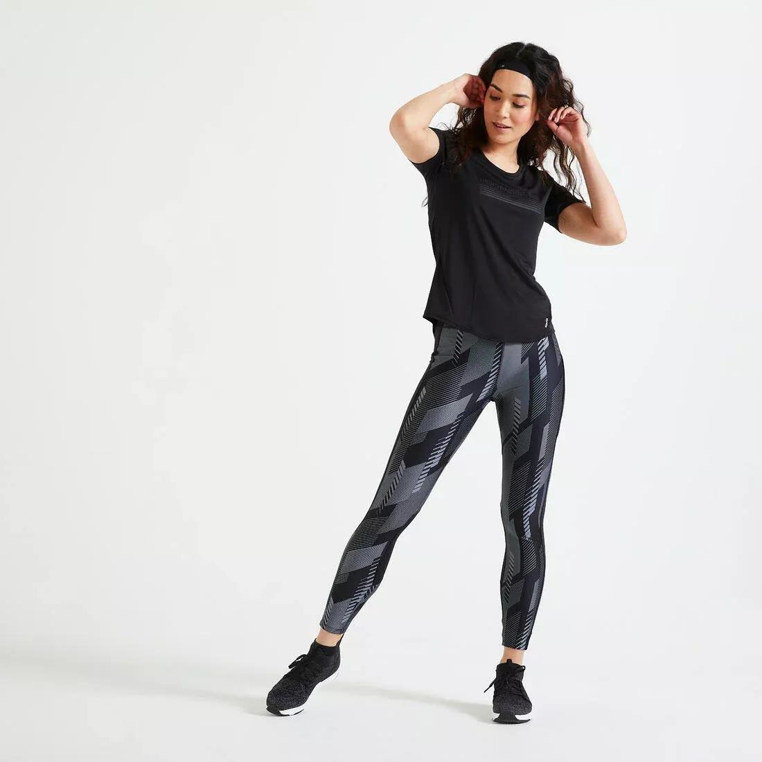 Women Fitness Cardio Leggings With Phone Pocket, Blue, No Color, large image number 14