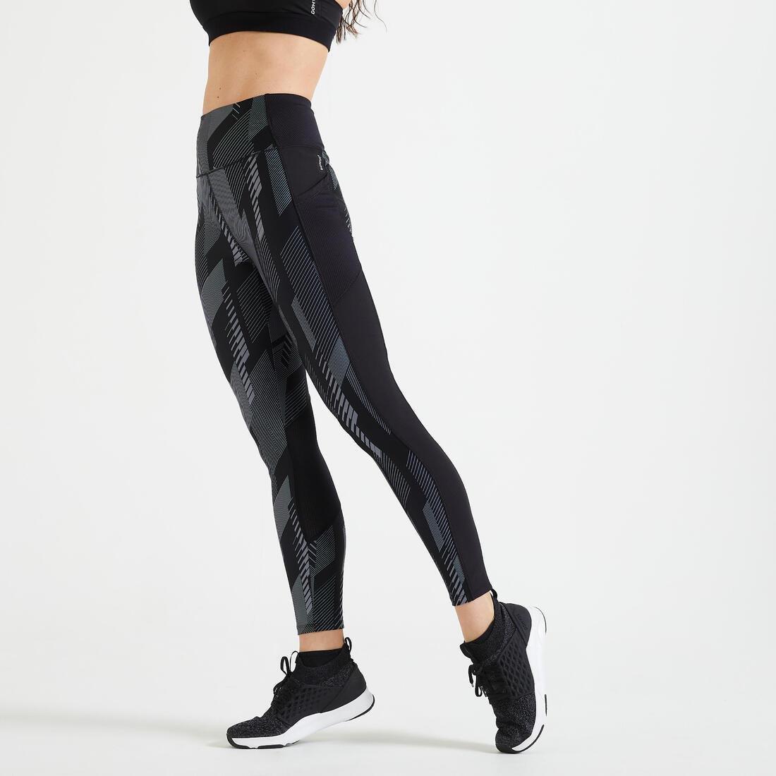 Fitness Leggings With Phone Pocket, Grey, No Color, large image number 5