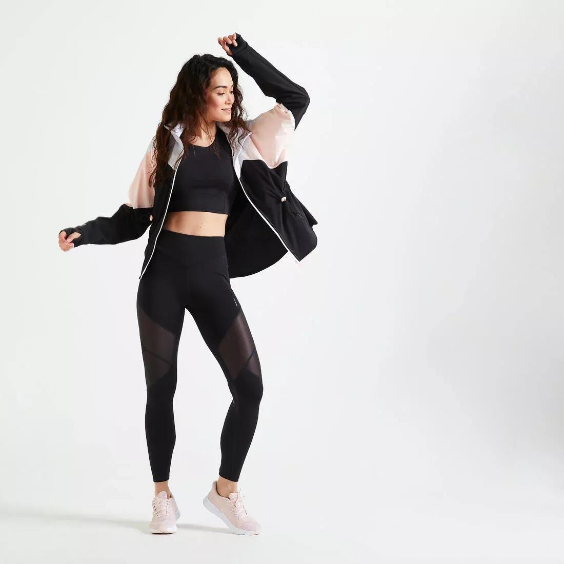 DOMYOS--FTI520T MULTIFABRICS W LEGGINGS BLK, , large image number 1