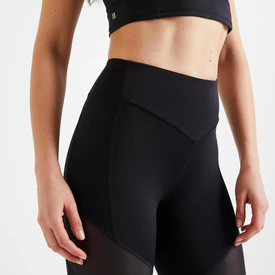 DOMYOS--FTI520T MULTIFABRICS W LEGGINGS BLK, , large image number 2