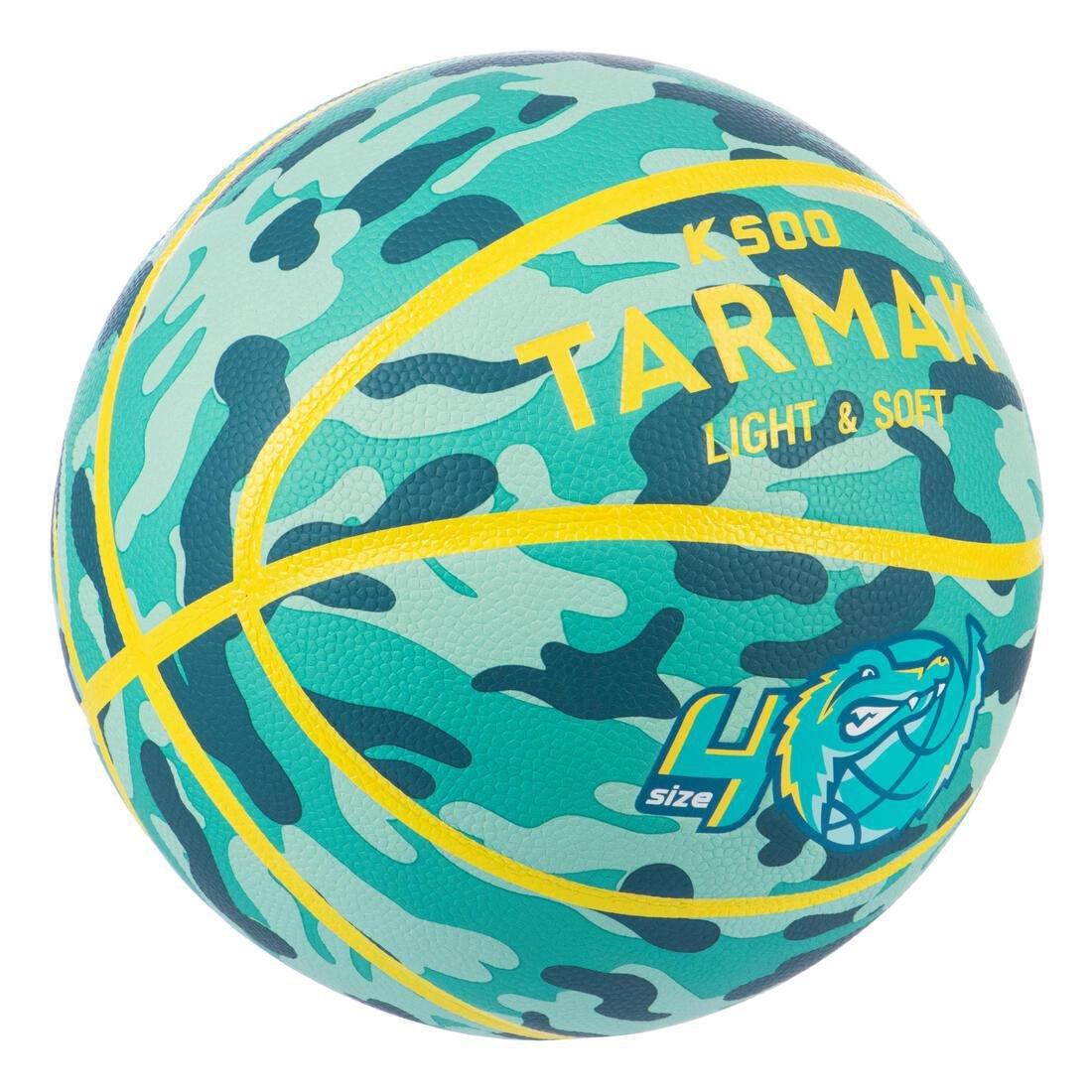Kids Basketball Size 4 K500 Aniball, Green, No Color, large image number 8