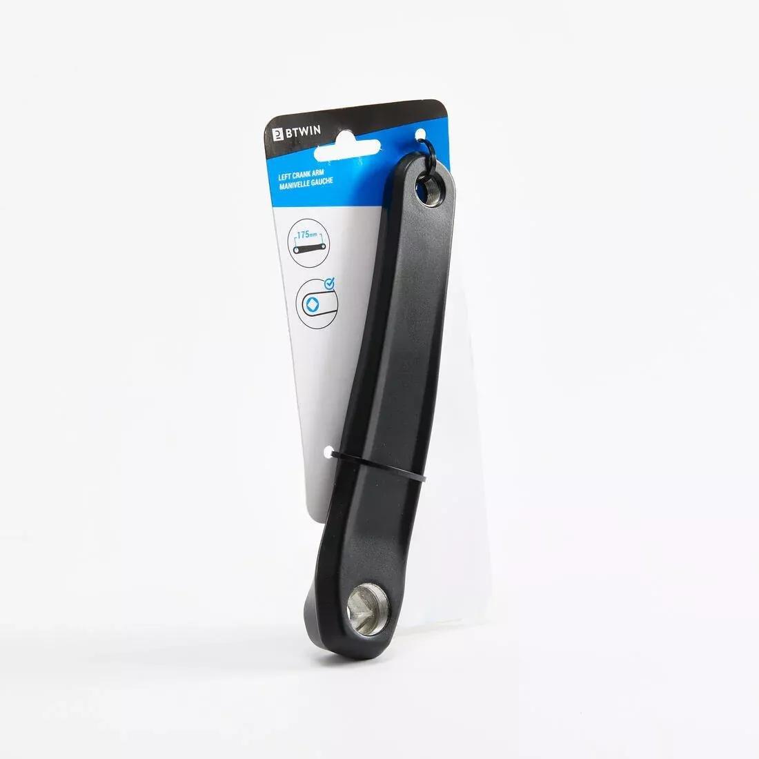 Cycling Left Crank Arm 175mm, Black, No Color, large image number 3