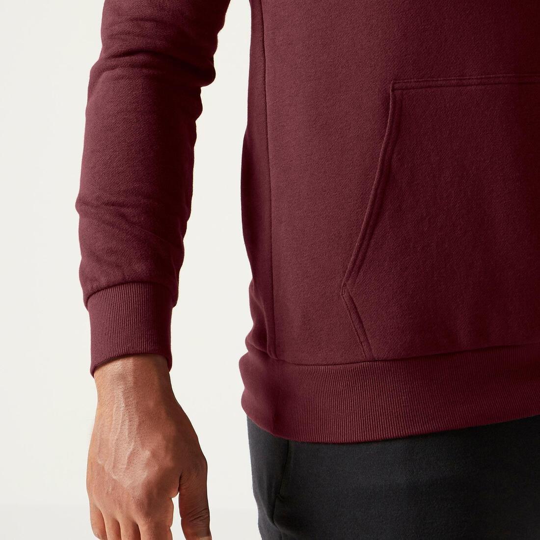 Fitness Hoodie With Kangaroo Pocket Pattern, Black, No Color, large image number 13